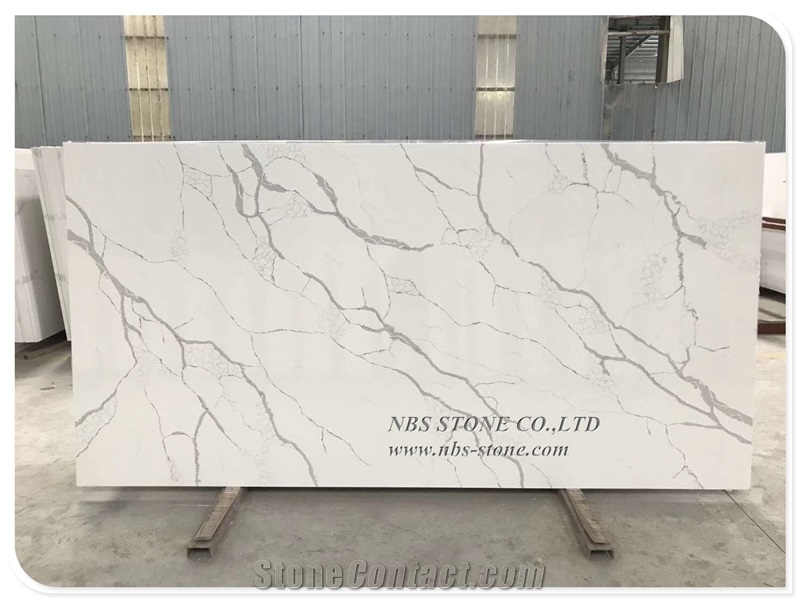 Selecttype White Quartz Slab Artificial Stone