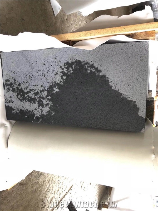 Hainan Black Basalt with Tiny Holes