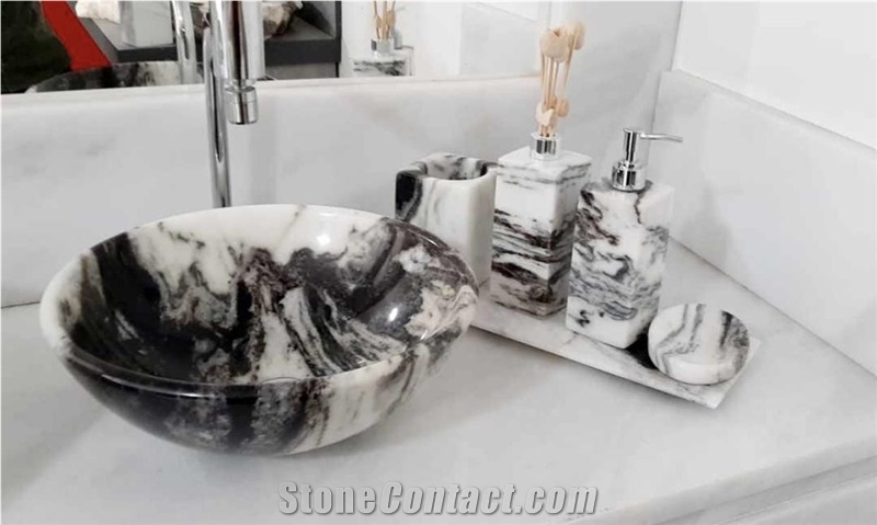 Panda White Marble for Tabletops