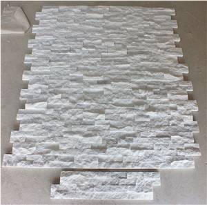 Glacier White Marble Split Face Ledger Panel Glacier White Marble Split Face Ledger Panel