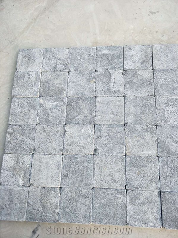 China Blue Limestone Garden Stepping Cobble Pavers