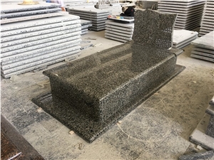 Green Granite Western Style Cemetery Tombstones