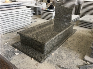 Green Granite Western Style Cemetery Tombstones
