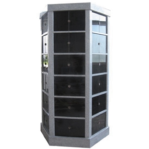 Black Shutters 72 Nich Hexagonal Columbarium