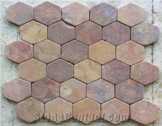 Mosaic Hexagon Marble Stone Mosaic