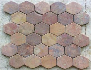Mosaic Hexagon Marble Stone Mosaic