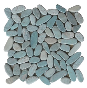 Sukabumi Green Stone Mosaic Slice Pebble