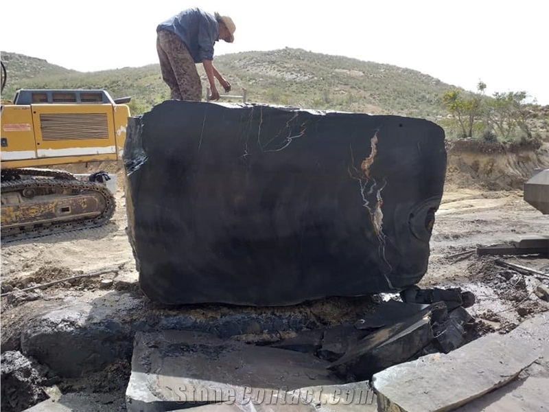 Black Aziza Tunisian Marble Blocks
