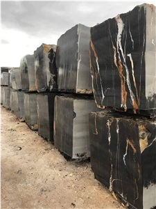 Black Aziza Tunisian Marble Blocks