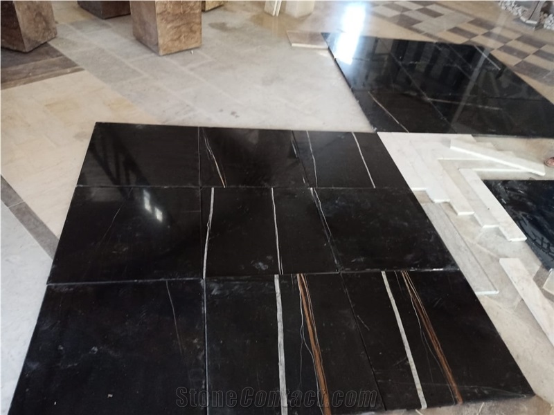 Black Aziza Tunisian Marble Blocks