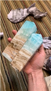 Blue Aragonite Calcite Towers