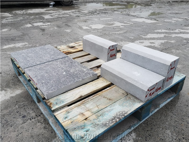 Irish Blue Limestone Landscaping Stones, Kerbstone