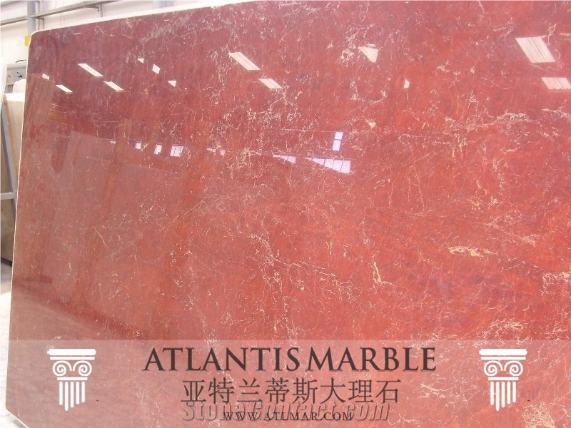 Turkish Marble Cut - Size Slab Export Red Snow