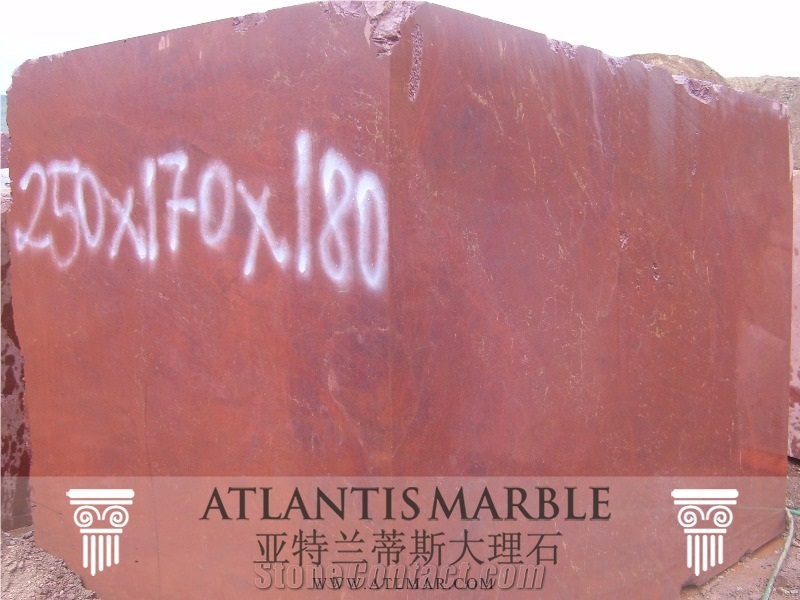Turkish Marble Cut - Size Slab Export Red Snow