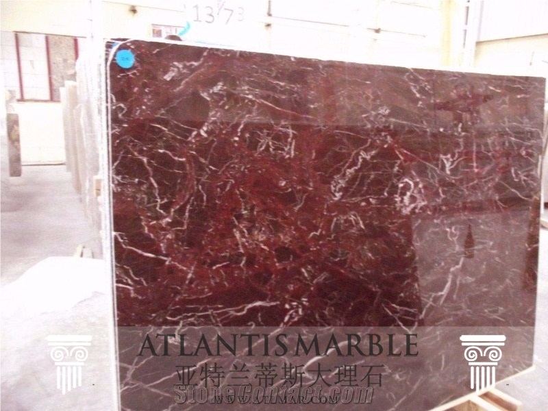 Turkish Marble Cut Size Slab Export Rosso Levanto
