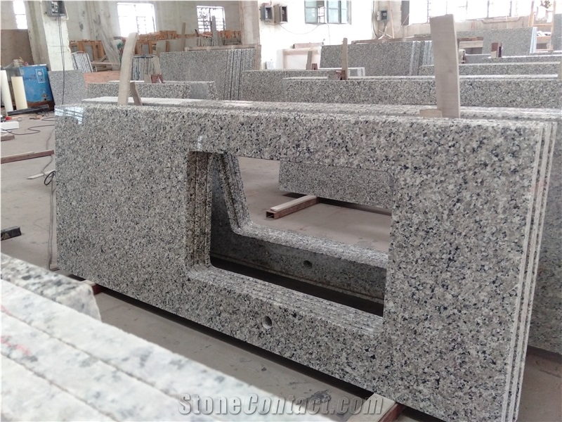 Factory Price Swan White Granite Vanity Top Bath