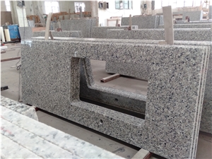 Factory Price Swan White Granite Vanity Top Bath