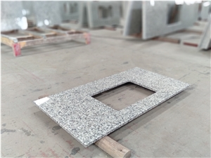 Factory Price Swan White Granite Vanity Top Bath