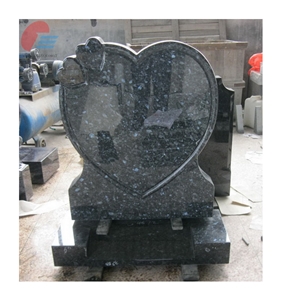 Blue Pearl Heart Shaped Monument Set Blue Pearl Heart Shaped Monument Set