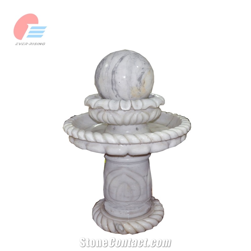 Cheap White Marble Rolling Sphere Fountains