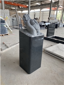 China Impala Monument with Hand and Baby Carving