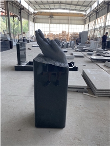 China Impala Monument with Hand and Baby Carving