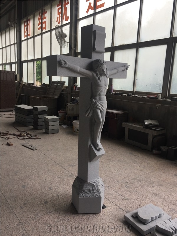 China Marble and Granite Crucifix Statue, Religious Carvings