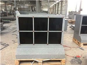 Light Gray with Black Doors 6 Niches Columbarium