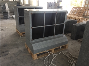 Light Gray with Black Doors 6 Niches Columbarium