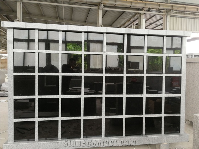 Light Gray with Black Doors 80 Niches Columbarium