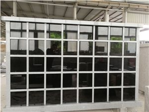 Light Gray with Black Doors 80 Niches Columbarium