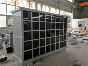 Light Gray with Black Doors 80 Niches Columbarium
