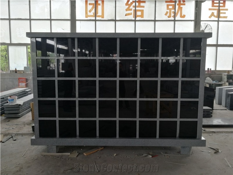 Light Gray with Black Doors 80 Niches Columbarium