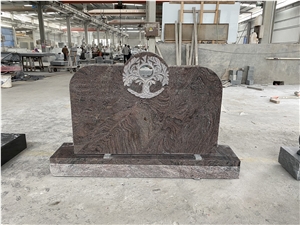 Paradiso Granite Custom Monument with Carving