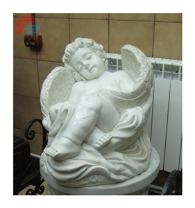 Sleeping White Marble Little Angel