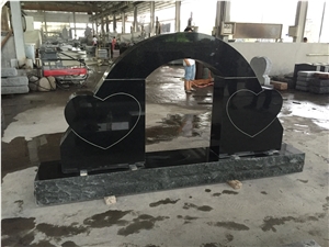 Starry Black Granite Custom Shape Monument