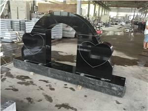 Starry Black Granite Custom Shape Monument