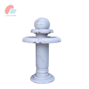 White Marble Ball Floating Water Fountain