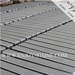 Exfoliated G654 Sesame Gray Kerbstone,Cubrstone