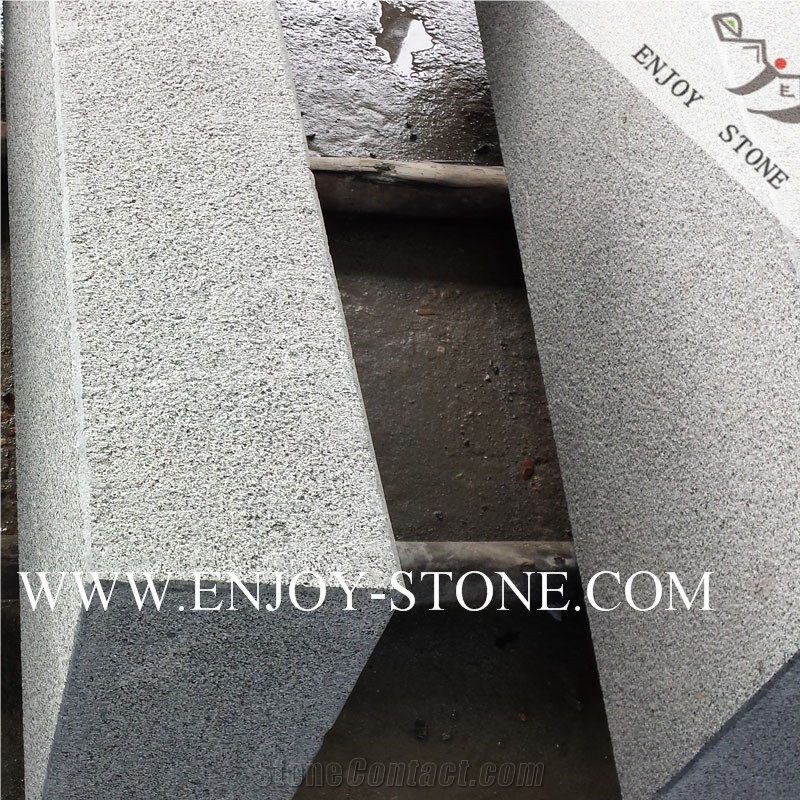 Exfoliated G654 Sesame Gray Kerbstone,Cubrstone