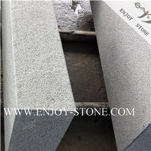 Exfoliated G654 Sesame Gray Kerbstone,Cubrstone