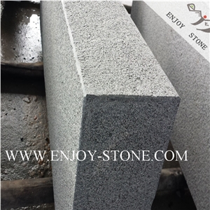 Exfoliated G654 Sesame Gray Kerbstone,Cubrstone