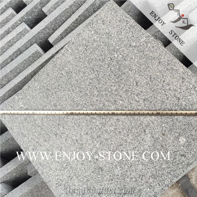 Exfoliated G654 Sesame Grey Granite Floor Tiles