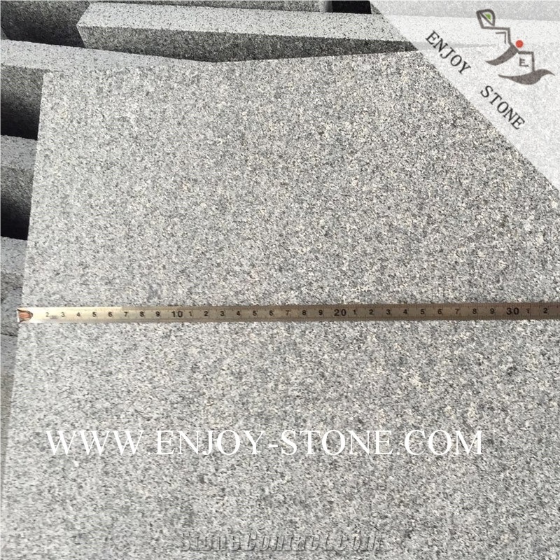 Exfoliated G654 Sesame Grey Granite Floor Tiles