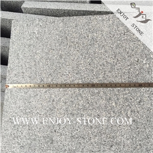 Exfoliated G654 Sesame Grey Granite Floor Tiles