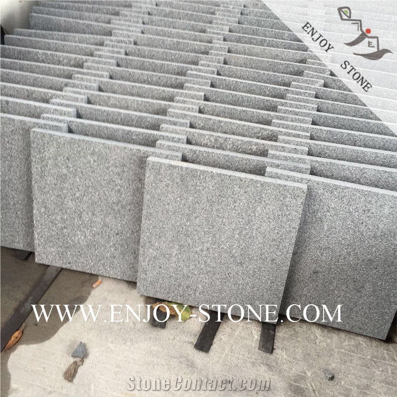 Exfoliated G654 Sesame Grey Granite Floor Tiles