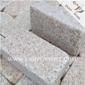 Flamed and Tumbled G682 Yellow Granite Cobblestone Flamed and Tumbled G682 Yellow Granite Cobblestone