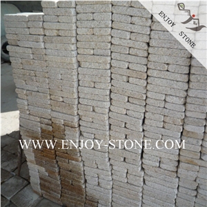 Flamed and Tumbled G682 Yellow Granite Cobblestone