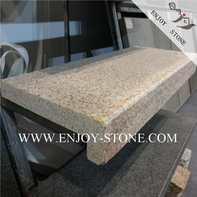 Flamed G682 Golden Yellow Step Coping Pool Tiles