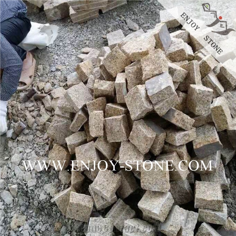 G682 Rustic Yellow Granite Driveway Paving Stone